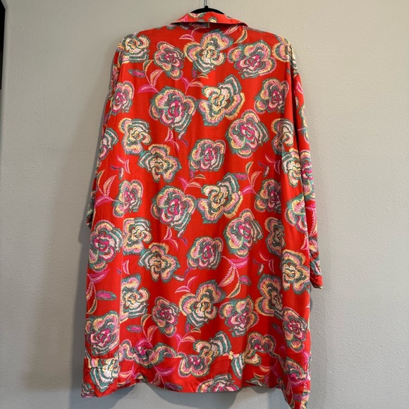 Z Supply Camden Tango Floral Mini Button Front Dress Beach Resort L - Picture 3 of 7